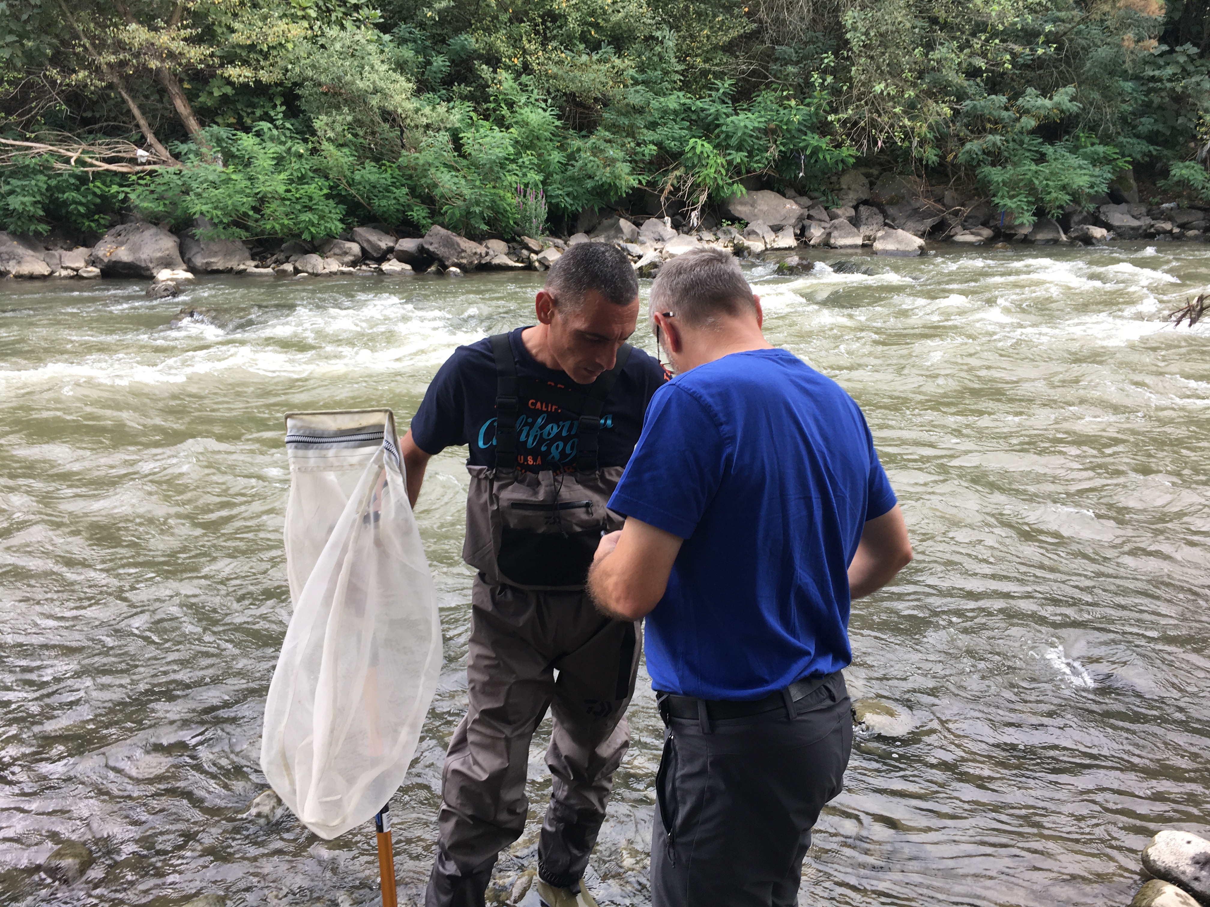Armenia-Georgia joint monitoring survey on the Khrami-Debed(a), September 2023. Credit: Vahagn Tonoyan