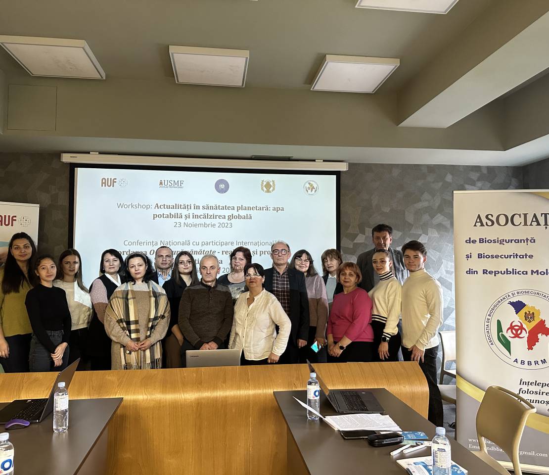 First surveillance data on SARS-CoV-2 in Chisinau wastewater presented at One Health conference in Chisinau, Moldova. 